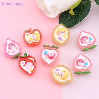 Standhappy แผ่นเรซิ่น รูปผลไม้น่ารัก สําหรับทําเครื่องประดับ กิ๊บติดผม DIY 10 ชิ้น