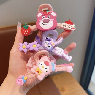 Ellen Sanrio hello kitty Lotso กิ๊บติดผม กิ๊บติดผม ขนาดใหญ่ สตรอเบอร์รี่ หมี ผ้าโพกศีรษะ ผู้หญิง เครื่องประดับผม