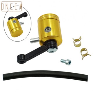 【ONCEMOREAGAIN】Brake Oil Cup Set Tank Accessories Aluminum Alloy Brake Clutch Gold Tone