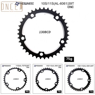 【ONCEMOREAGAIN】Bike Chainring 5-Bolt Aluminum BCD 130mm Black Narrow Wide Round Universal