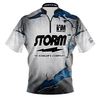 Storm เสื้อโปโล แขนสั้น พิมพ์ลายโบว์ลิ่ง DS 1519-ST 3D