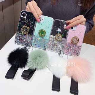 พร้อมส่ง ใหม่ เคสโทรศัพท์มือถือนิ่ม ปิดด้านหลัง ลายกลิตเตอร์ ประดับพลอยเทียม พร้อมขาตั้ง สําหรับ OPPO Reno10 Pro+ Plus 5G Reno 10 Reno10Pro+ OPPO A78 NFC 4G 2023 Reno10 Pro