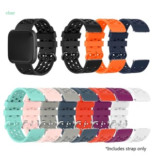 Char สายนาฬิกาข้อมือซิลิโคน กันน้ํา ระบายอากาศ กันเหงื่อ สําหรับ FitbitVersa Lite Versa Versa 2