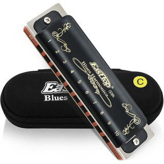 Easttop Diatonic Blues Harmonica ฮาร์โมนิก้า 20 ตัน สีดํา มืออาชีพ ฮาร์โมนิก้า UK มีสินค้า