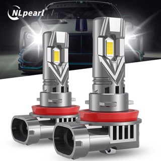 Nlpearl หลอดไฟตัดหมอก Led H11 H7 9005 9006 120W 3570 CSP 6000K 2 ชิ้น พร้อมพัดลมท่อทองแดง 1:1