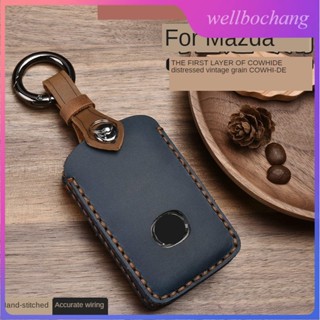 เคสกุญแจรีโมทรถยนต์ แบบหนัง 3 ปุ่ม สําหรับ Mazda 3 2020 2019 Accesorios Alexa 3 CX4 CX5 CX8 19-up