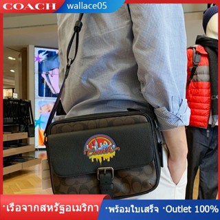 Hudson Crossbody In Signature Canvas C6636 กระเป๋าสะพายข้าง แท้ COAC H กระเป๋ากล้อง