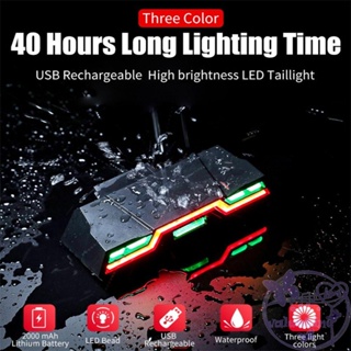 วาเลนไทน์จักรยานไตรรงค์ไฟท้าย USB ชาร์จอุปกรณ์ขี่จักรยานไฟท้าย LED ไฟหน้าจักรยานเสือภูเขา