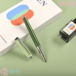 Lanfy ชุดปากกาหมึกซึม โลหะ 0.5 มม. หรูหรา สําหรับเขียนตัวอักษร