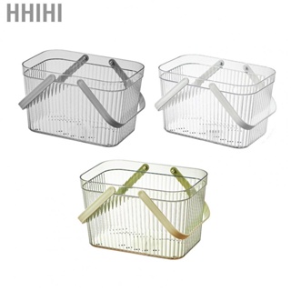 Hhihi Bath Organizer   Wide Mouth Draining Hole Clear Large  Multipurpose Sturdy Handle Shower Storage for Bathroom