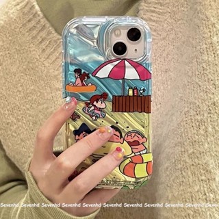 เคสโทรศัพท์มือถือ แบบนิ่ม ลายการ์ตูนชินจัง 3D สําหรับ iPhone 14 13 12 11 Pro Max X Xr Xs 8 7 6 Plus SE 2020