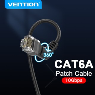 Vention CAT6A สายเคเบิลอีเธอร์เน็ต 10Gbps 90 360 องศา CAT 6A สําหรับเราเตอร์ PC PS4 RJ45