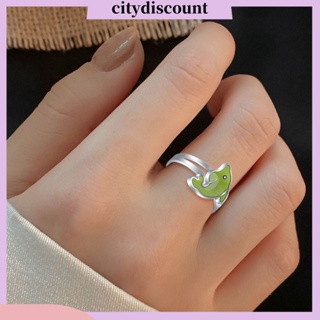 &lt;citydiscount&gt; แหวนเปลี่ยนสีตามอุณหภูมิ รูปปลาโลมาน่ารัก เครื่องประดับ สําหรับผู้หญิง