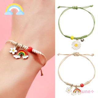 June ใหม่ เชือกถักมือ ประดับลูกปัดน่ารัก แฟชั่น
