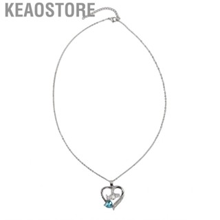 Keaostore Rhinestone Letter Necklace Exquisite Jewelry Shiny Heart Shaped for Shopping