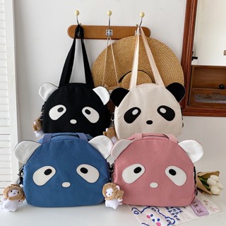กระเป๋าผ้าใบ Carai Cartoon Red Panda รุ่นใหม่ สะพายไหล่ความจุสูง กระเป๋านักเรียน กระเป๋าสะพายข้าง