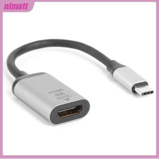 Ni อะแดปเตอร์แปลงสายเคเบิ้ล Usb C-To-Hdmi-compatible C-type To 4k 60hz Hdmi-compatible Female สําหรับแล็ปท็อปโทรศัพท์มือถือ