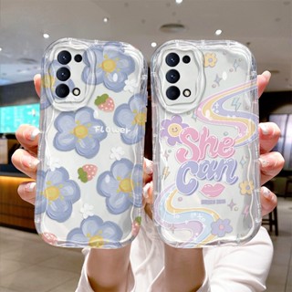 เคสโทรศัพท์มือถือ แบบใส กันกระแทก ลายครีม สําหรับ oppo reno 5