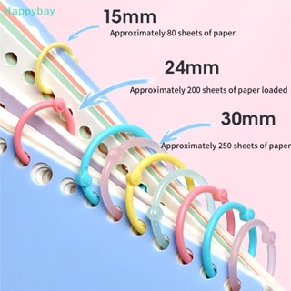 &lt;Happybay&gt; ห่วงล็อก พลาสติก รูปใบไม้ ยืดหยุ่น หลากสี 10 15 30 ชิ้น สําหรับสมุดภาพ DIY