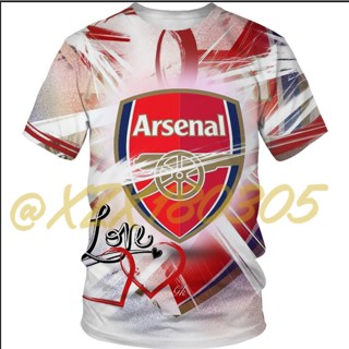 (ทั้งหมดในสต็อก Xzx180305) เสื้อแขนสั้น พิมพ์ลาย Arsenal Premier League 3D แห้งเร็ว คุณภาพสูง 16