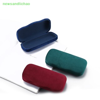 Newsandlichao กล่องแว่นตากันแดด ผ้ากํามะหยี่ กันแรงดัน สีพื้น แฟชั่น สําหรับนักเรียนชาย และหญิง