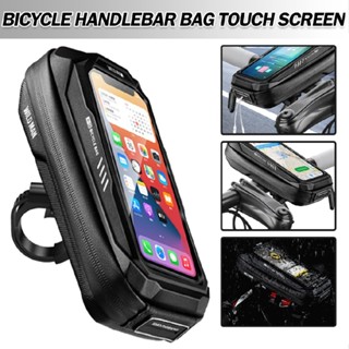 Waterproof Bike Front Tube Bag Bicycle Phone Holder Eva Handlebar Pouch