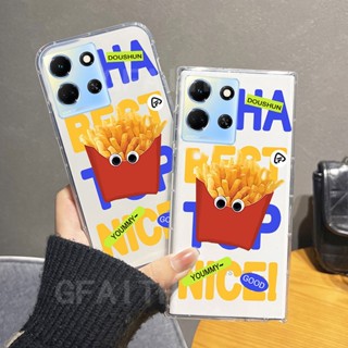 เคสโทรศัพท์มือถือแบบนิ่ม ใส กันกระแทก ลายแฮมเบอร์ก เฟรนช์ฟรายส์น่ารัก สําหรับ Infinix NOTE 30 4G X6716 5G X6711 30 Pro X678B 30i 30 VIP HOT 30i 30 Play Smart7 2023 Note30 Note30Pro