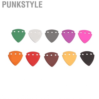 Punkstyle 10Pcs Guitar Pick Aluminium Alloy 1.0mm Thickness Various Colours Instrument Gip