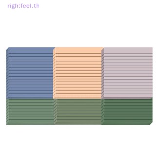 Rightfeel.th ใหม่ สติกเกอร์โพสต์อิท แบบใส กันน้ํา มีกาวในตัว สีโมแรนดี้ สําหรับนักเรียน 30 50 แผ่น