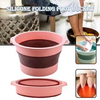 New 1pc Silicone Foldable Foot Bath Bucket Portable Household Foot Bath Basin