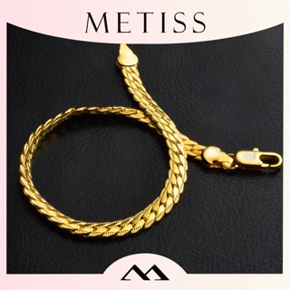 Metiss สร้อยข้อมือโซ่ สเตนเลส สไตล์พังก์ โมเดิร์น สําหรับทุกเพศ