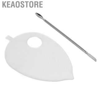 Keaostore Clear Nail Art Palette  Safe Easy Cleaning Thumb Hole Design Thick Acrylic Makeup Mixed Color Tray for Home