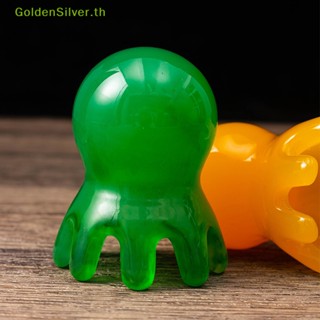 Goldensilver แปรงหวีผม เรซิ่น รูปปลาหมึก สีเงิน สําหรับนวดหนังศีรษะ สปา นวดร่างกาย บ้าน ผู้ใหญ่ TH