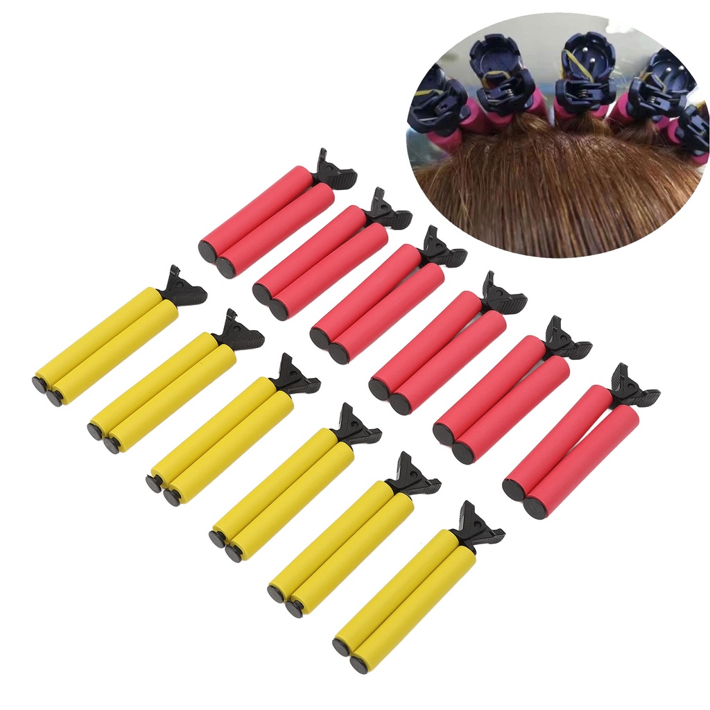 Health & beauty 12pcs Salon Hot Roller คลิปฉนวนกันความร้อน Perm Fixing คลิปฟองน้ำสำหรับร้านตัดผมในครัวเรือน