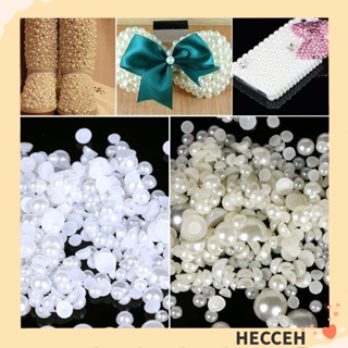 Hecceh ไข่มุกครึ่งวงกลม คละขนาด สําหรับตกแต่งเล็บ DIY 1000 ชิ้น