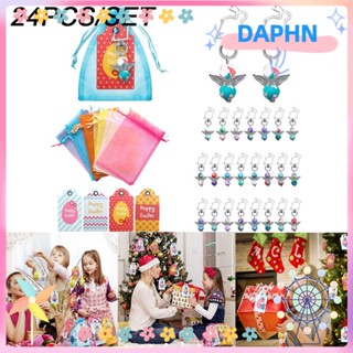 DAPHS เครื่องประดับ พวงกุญแจ รูปปีกเทวดา 24 ชิ้นต่อชุด