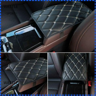 ✧WATTLE✧ New Car Armrest Pad Waterproof Cushion Case Arm Rest Cover Universal Padding Protective Interior Accessories Leather Console Box Mat