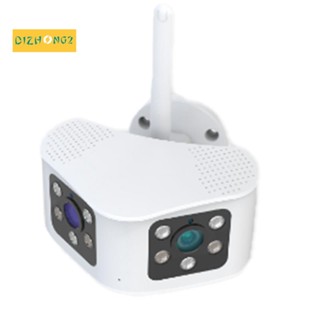 กล้องวงจรปิด Wifi IP 4K 8MP เลนส์คู่ 180 สําหรับกลางแจ้ง° กล้องวงจรปิด CCTV มุมกว้าง พาโนรามา ปลั๊ก EU