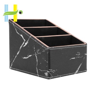 กล่องเก็บรีโมตคอนโทรล หนัง PU 3 ช่อง สําหรับจัดเก็บของจิปาถะ ทีวี จดหมาย ซีดี แคดดี้
