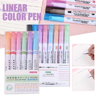 New Double Head Curve Outline Pen Highlighter Student Marking Quick Drying Pen