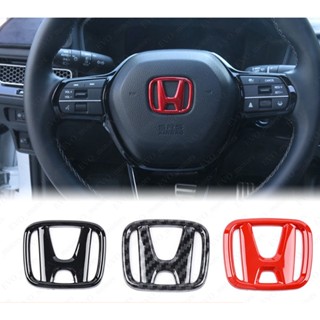 สติกเกอร์คาร์บอนไฟเบอร์ สีแดงมันวาว สําหรับติดตกแต่งพวงมาลัยรถยนต์ Honda Civic FE 2020-2022 City GN 2022 HR-V