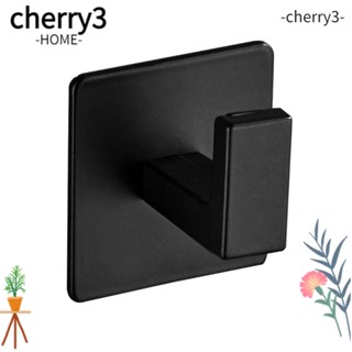 Cherry3 ตะขอแขวนผ้าขนหนู ทรงสี่เหลี่ยม ขนาด 2 นิ้ว สีดํา สําหรับห้องน้ํา