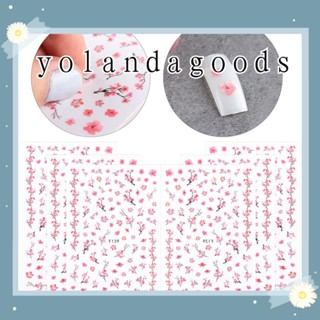 Yola สติกเกอร์ตกแต่งเล็บ ลายดอกไม้ DIY