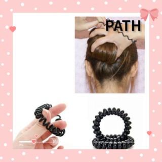 5PCS Durable Girls Elastic Hair Ties Extendable Telephone Wire Rubber Hair Rope