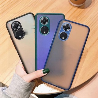 เคสกันกระแทก Oppo A78 /Reno 8T เคสคลุมป้องกันกล้อง ขอบสี