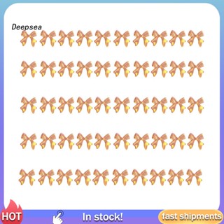 Dpa โบว์ 3D หลากสี สําหรับตกแต่งเล็บ 50 ชิ้น