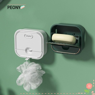 Peonypavilion กล่องสบู่ แบบติดผนัง มีกาวในตัว อุปกรณ์เสริม สําหรับห้องน้ํา