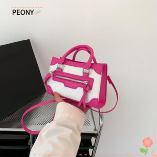 Peonypavilion กระเป๋าสะพายไหล่ กระเป๋าถือ หนัง Pu ขนาดเล็ก แฟชั่นสําหรับสตรี