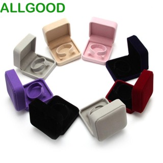 Allgoods กล่องเครื่องประดับกํามะหยี่ สร้างสรรค์ เรียบง่าย สร้อยคอเดินทาง ขนาดเล็ก สีพื้น กล่องของขวัญ