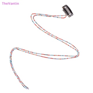 Thevantin กิ๊บติดผมถักเปีย ประดับพลอยเทียม สไตล์พังก์ ฮิปฮอป ปาร์ตี้ สําหรับผู้หญิง